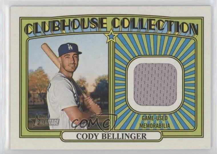 2021 Topps Heritage Clubhouse Collection Relics Cody Bellinger #CCR-CB - Image 1 of 2