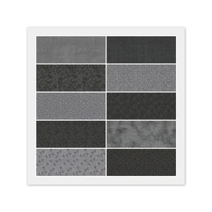 Lot of 10 Fat Quarters, STEEL GRAY BLACK, 100% Cotton Fabric - READ DESCRIPTION - Picture 1 of 11