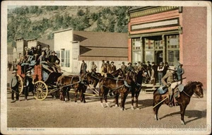 Cowboy/Western Off for the Mines Detroit Pub. Detroit Publishing Co. Postcard - Picture 1 of 2