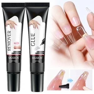 Newly Upgraded Quick Drying Semi Solid Nail Glue With 10ml Remover For On Nails - Picture 1 of 10