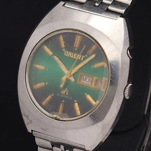 Orient Chrono Ace Y429-27640 Green Dial Vintage Automatic with Sapphire Junk - Picture 1 of 4