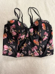 Victoria’s Secret Dream Angels Gr. 32DD Bustier Top Spitzenbesatz geblümt - Bild 1 von 6