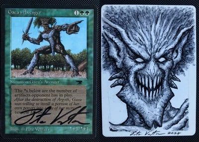 MTG Antiquities GAEA'S AVENGER  Artist Proof w/original art RARE AP *** - Image 1 of 3