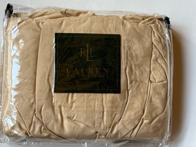 NEW! RALPH LAUREN Vintage *Coco Palm ~QUEEN BED SKIRT Dust Ruffle Cream JAQUARD - Image 1 of 4