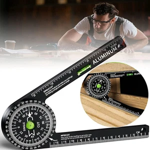 Gehrungssäge Winkelmesser Aluminium Winkelmesser Winkelsucher mit Füllstandsanzeige High Preci - Bild 1 von 2