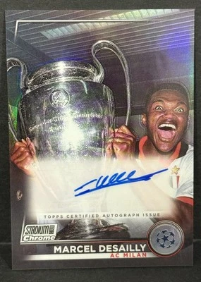 2022-23 Topps Chrome Stadium Club UCC AC Milan Marcel Desailly Auto - Image 1 of 4