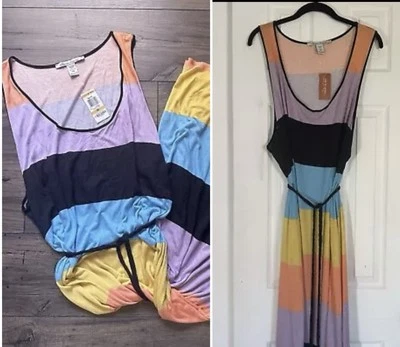 NWT American Rag Cie Maxi Colorblock Dress 3X Lightweight Fairy  Casual Everyday - Image 1 of 4