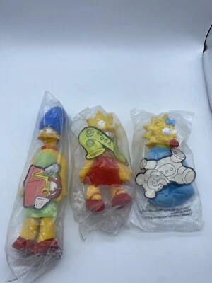 1990 Simpsons Family Burger King Plush Dolls Lot of 3 Brand New and Sealed - Image 1 of 4