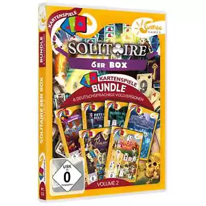 Solitaire 6er Box Volume 2 PC Spielesammlung 6 Vollversionen NEU&OVP - Bild 1 von 4