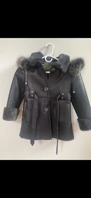 Kids Coat Gorgeous NEW WITH TAG Real lambskin Winter Kids Girls Coat Sz  5-6 T - Image 1 of 4