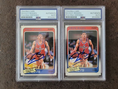 ELIGE 1 - 1988-89 Fleer ROOKIE Tyrone Muggsy Bogues #13 - PSA/DNA Autografiado Foto 1 de 4