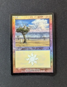 Magic Mtg FOIL Odyssey Basic Plains with Lightning Bolt #333/350 near mint - Picture 1 of 1