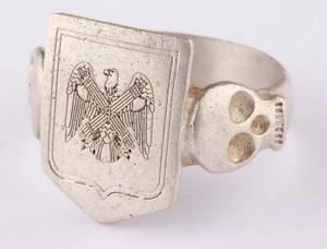 US Army ring Skull National Guard Bureau Organizational Badge USA Veteran signet - Picture 1 of 12