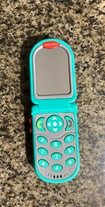 Flip and Peek Fun Phone, Teal Bilingual with 3 English & 3 Spanish Phrases New - Picture 1 of 5