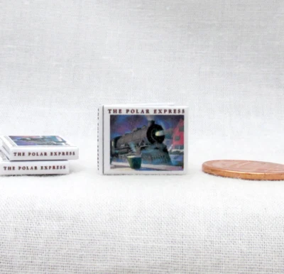 1:24 Scale THE POLAR EXPRESS Dollhouse Miniature Illustrated Book 1/2" Scale - Image 1 of 4