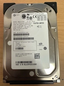 FUJITSU MBA3147RC 146GB SAS 15K RPM P/N CA06779-B40300LD DP/N 0XK111 - Picture 1 of 3