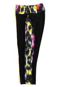 Leggings deportivos recortados Velocity para mujer talla XL negros multicolores - Imagen 1 de 6