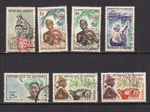 Dahomey 1963 7 timbres oblitérés types locaux /TE3175 - Picture 1 of 1