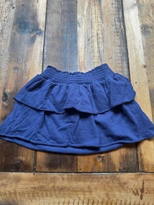 EUC Tea Collection Girls Multi Tier Skirt Navy Size 5 - Picture 1 of 3