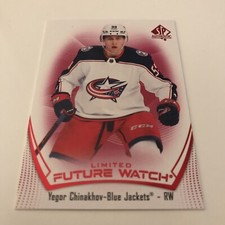 NHL Card,Yegor Chinakov,Red Limited Future Watch,SP Authentic 2021-22,Columbus 
