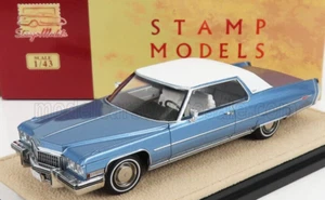 wonderful modelcar 1/43 CADILLAC COUPE DEVILLE 1973 - antigua blue metallic - Picture 1 of 2
