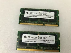 Apple laptop memory 4g( 2x2gb) pc3-8500s Tested - Picture 1 of 2