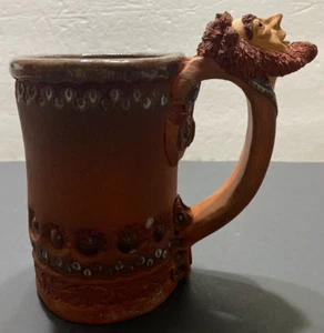 Vtg. "FOLK ART" Handcrafted Unique Mug from 1974 initials on bottom - Picture 1 of 10