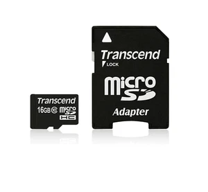 Transcend microSDXC/SDHC Class 10 (Premium) z adapterem, TS16GUSDHC10 - Zdjęcie 1 z 4