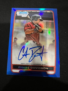 CHASE DAVIDSON Astros 2012 Bowman Chrome Blue Refractor Rookie RC AUTO #130/150