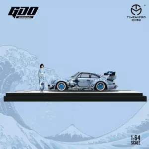 Coche modelo diecast Time Micro X GDO 1:64 RWB964 The Great Wave off Kanagawa - Imagen 1 de 9
