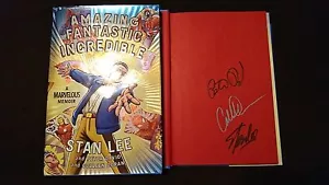 3 cómics firmados por Stan Lee Increíble Fantástico Increíble Un Maravilloso Libro de Memorias - Imagen 1 de 2