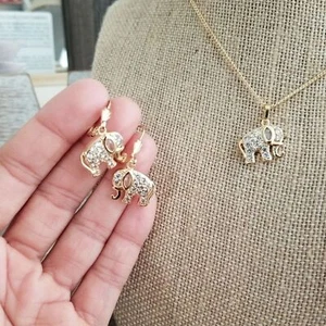 18K Goldplated Elephants set... - Picture 1 of 2