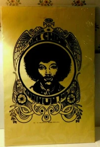 Original Jimi Hendrix flocked poster 1971  - Picture 1 of 3