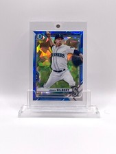 Logan Gilbert 2021 Bowman Chrome RARE Sapphire Refractor Rookie Card RC #BCP-58