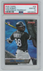 Luis Robert 2020 Topps Throwback Thursday Bowman's Best RC PSA 10 #39 Chicago