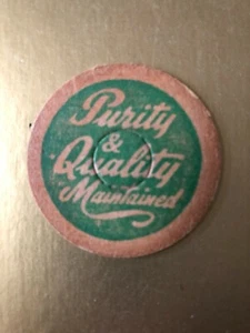 Inserto de tapa de botella de leche de cartón década de 1930 sin usar stock nuevo antiguo artículo muy raro 905c - Imagen 1 de 2