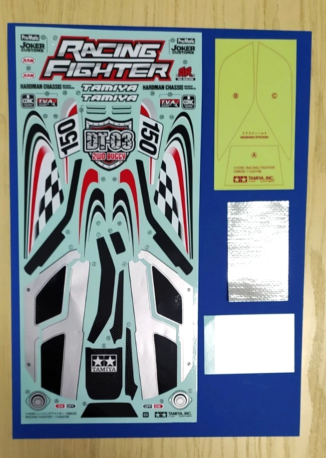 TAMIYA  ADESIVI PER  AUTO RC  1/10 RACING FIGHTER 58628    19495877 - Immagine 1 di 1