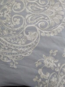 Nicole Miller- Slate Blue Paisley Fern Button Closure Duvet Cover- Size Queen - Picture 1 of 4