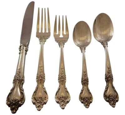 Juego de cubiertos de plata de ley Delacourt by Lunt servicio 30 piezas Foto 1 de 4