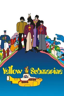 1968 The Beatles Yellow Submarine Movie Poster 11X17 McCartney John Lennon 🍿