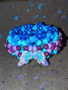 Goth Emo Skeleton Gamer Controller UFO Cuff Halloween Azul EDM EDC ENVÍO GRATUITO - Imagen 1 de 7