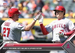 Angels Trout/Ohtani 11 Run Inning - 2023 MLB TOPPS NOW Card 23 - Foto 1 di 2