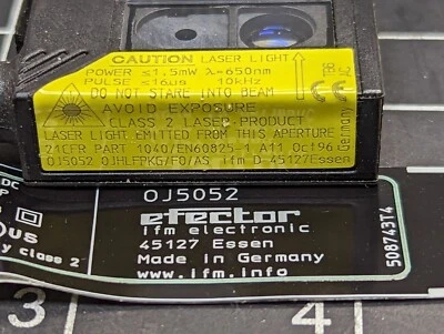 IFM Efector OJ5052 OJHLFPG/FO/AS Photo Electric Sensor NEW [OF15] - Image 1 of 4