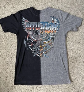 Affliction Live Fast Large T-Shirt grau und schwarz Chrom Adler Totenkopf Schwert Y2K  - Bild 1 von 7