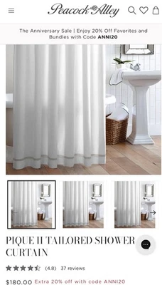 Cortina de ducha Peacock Alley Pique II, Oce Foto 1 de 3