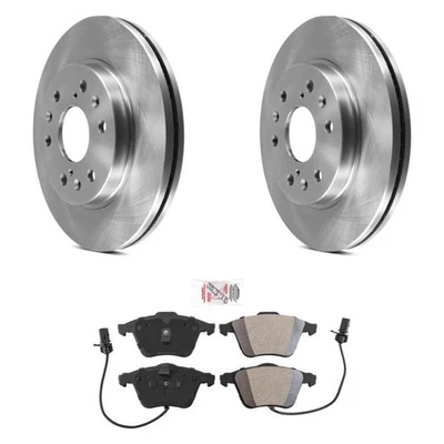 For Audi Allroad Quattro 01 AmeriPRO Plain Front Brake Kit w Semi-Metallic Pads - Image 1 of 2