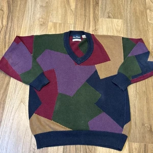 Vintage Par Four Sweater Adult XL Colorful Pullover Golfing 90s Sports USA - Picture 1 of 7