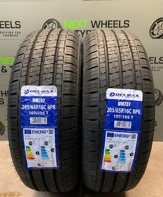 X2 205 65 16C 205/65R16C 107/105T M+S DELMAX VAN NEW TYRE *Good Ratings C, B* 2X - Image 1 of 4