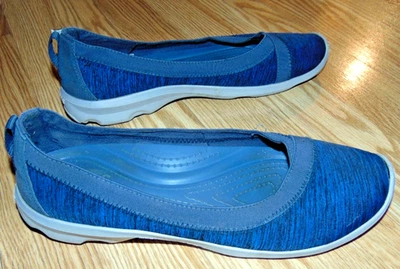 Crocs Womens Blue Fabric  Casual Slip on Ballet Flats sz 9 Comfort - Image 1 of 4