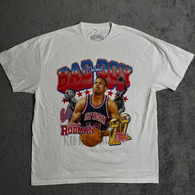 Dennis Rodman Detroit Pistons Bad Boy Shirt THE WORM #10 80s Retro Mens XL - Image 1 of 4